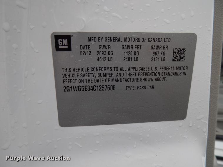 image for item DD3483 2012 Chevrolet Impala