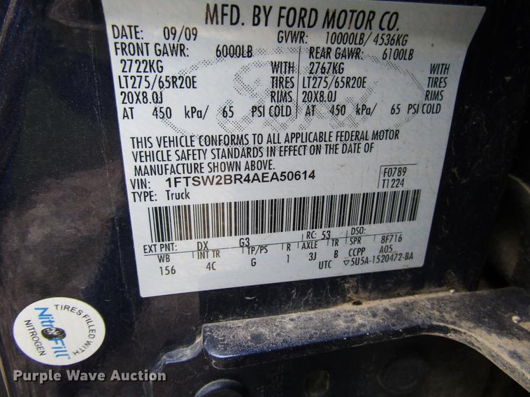 image for item DD3699 2010 Ford F250 Super Duty Crew Cab pickup truck