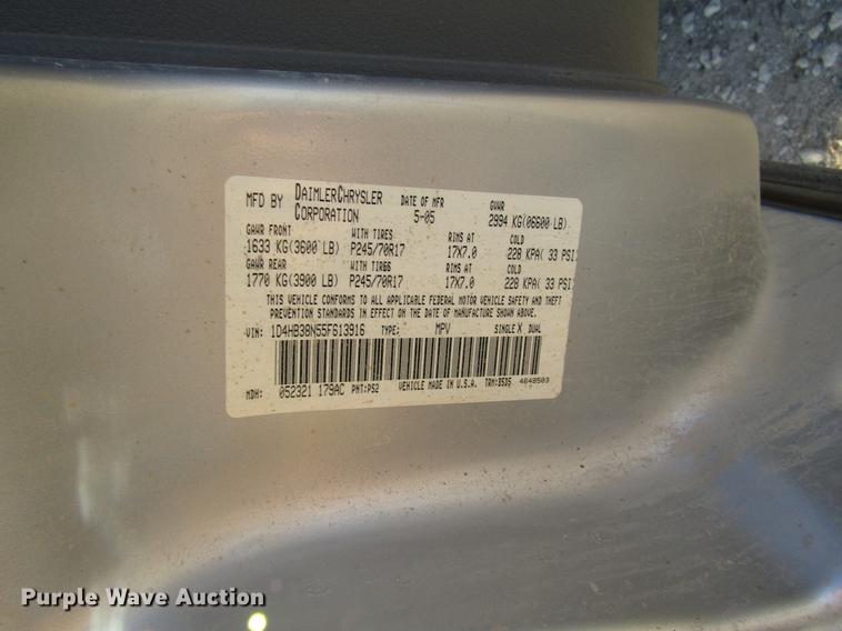 image for item DD3746 2005 Dodge Durango SUV