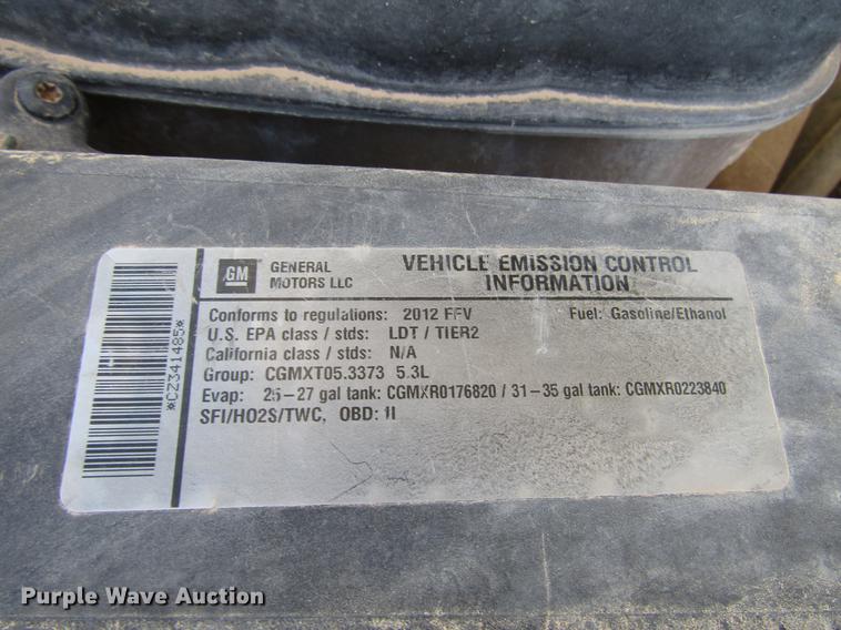 image for item DD4393 2012 Chevrolet Silverado 1500 Ext. Cab pickup truck