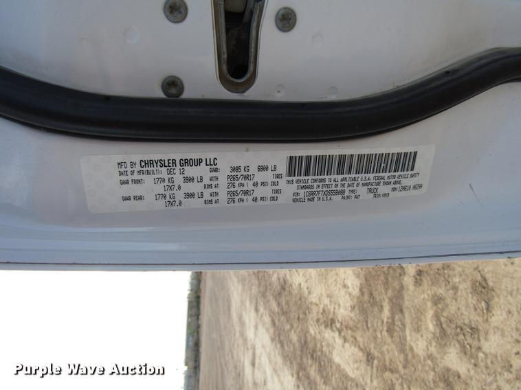 image for item DD4394 2013 Dodge Ram 1500 Quad Cab pickup truck