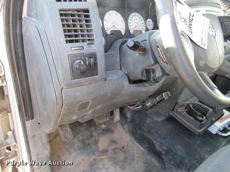 image for item DD4397 2008 Dodge Ram 4500 Quad Cab flatbed truck