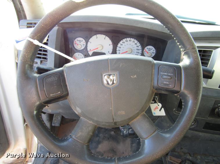 image for item DD4397 2008 Dodge Ram 4500 Quad Cab flatbed truck