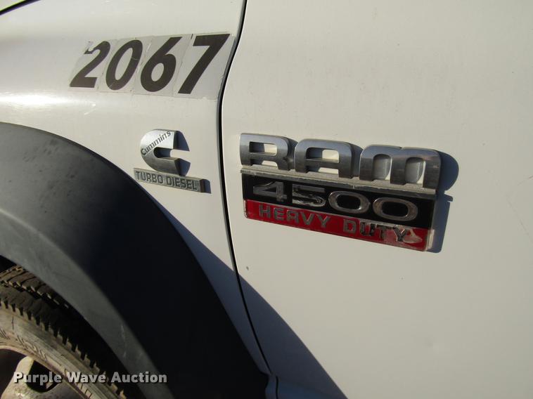 image for item DD4397 2008 Dodge Ram 4500 Quad Cab flatbed truck