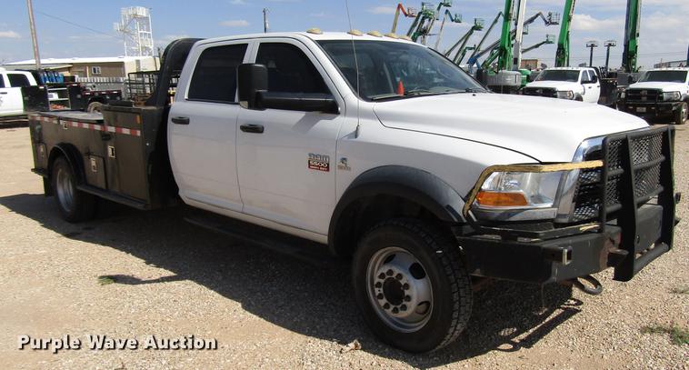 image for item DD4406 2012 Dodge Ram 5500 Crew Cab flatbed truck