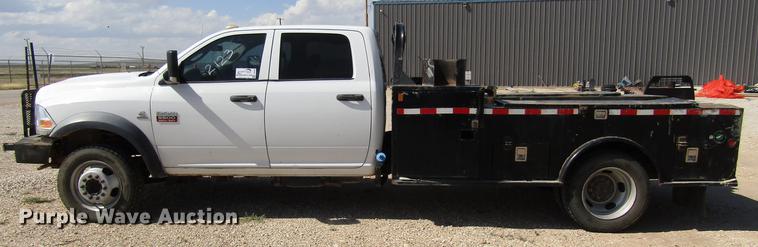 image for item DD4406 2012 Dodge Ram 5500 Crew Cab flatbed truck