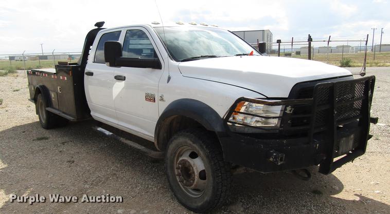 image for item DD4407 2012 Dodge Ram 5500 Crew Cab flatbed truck