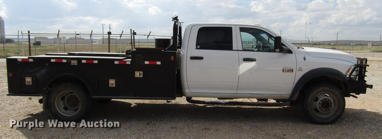 image for item DD4407 2012 Dodge Ram 5500 Crew Cab flatbed truck