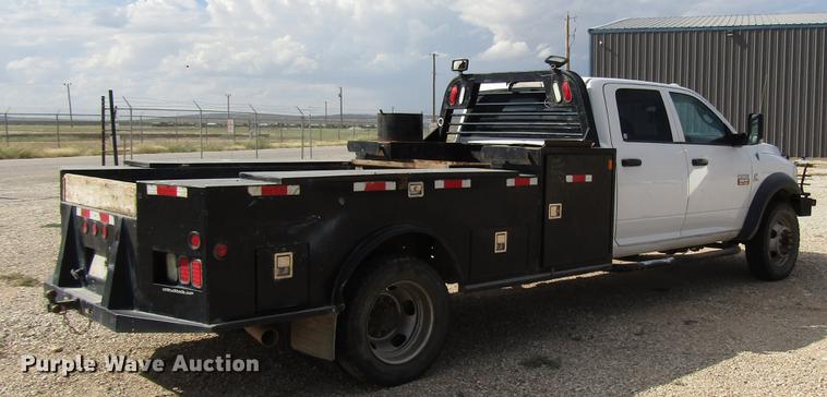 image for item DD4407 2012 Dodge Ram 5500 Crew Cab flatbed truck