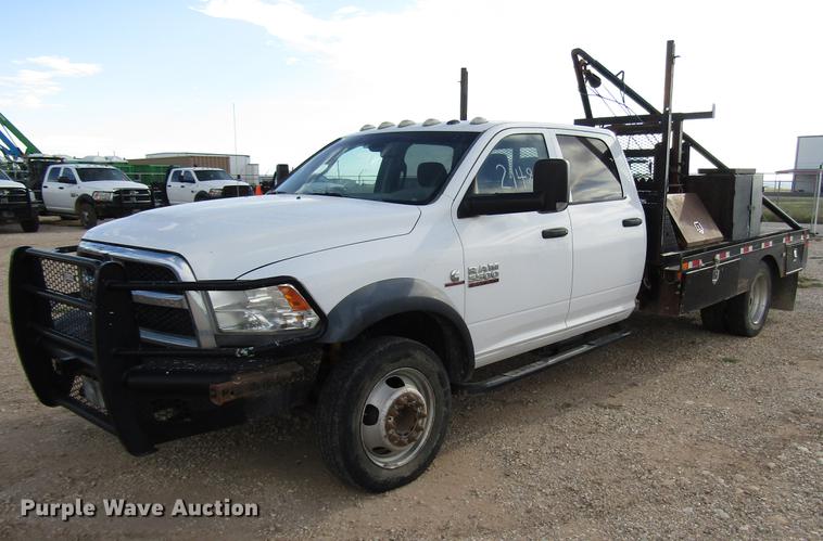 image for item DD4408 2014 Dodge Ram 5500 Crew Cab flatbed truck