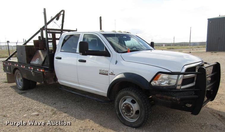 image for item DD4408 2014 Dodge Ram 5500 Crew Cab flatbed truck