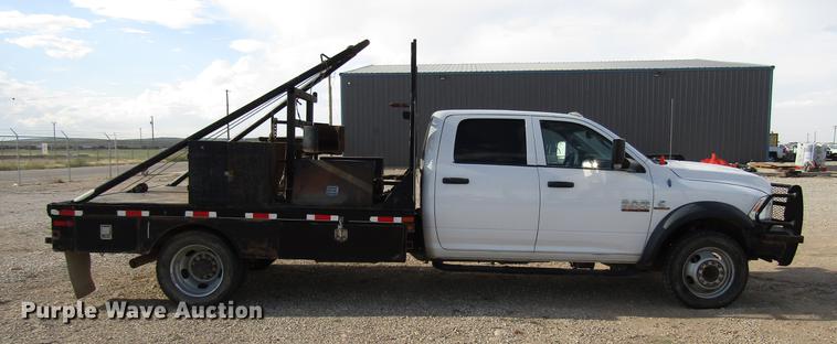 image for item DD4408 2014 Dodge Ram 5500 Crew Cab flatbed truck