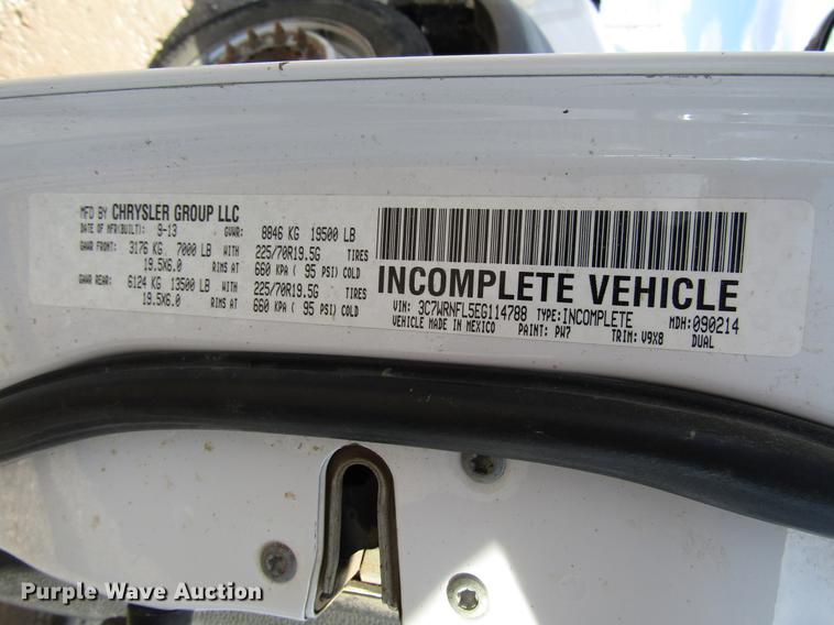 image for item DD4408 2014 Dodge Ram 5500 Crew Cab flatbed truck