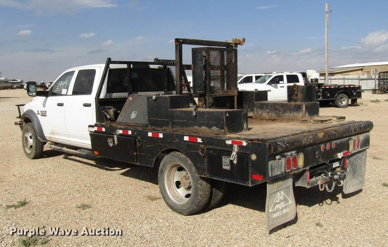 image for item DD4409 2014 Dodge Ram 5500 Crew Cab flatbed truck