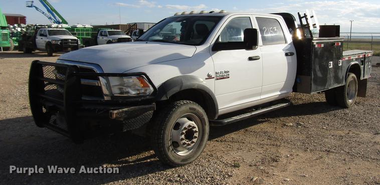 image for item DD4410 2014 Dodge Ram 5500 Crew Cab flatbed truck