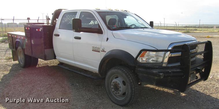 image for item DD4410 2014 Dodge Ram 5500 Crew Cab flatbed truck