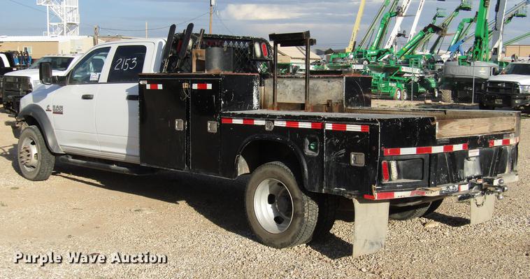 image for item DD4410 2014 Dodge Ram 5500 Crew Cab flatbed truck