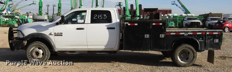 image for item DD4410 2014 Dodge Ram 5500 Crew Cab flatbed truck