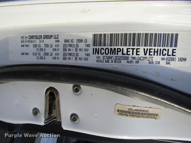 image for item DD4410 2014 Dodge Ram 5500 Crew Cab flatbed truck