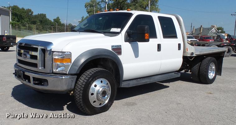 image for item DD7401 2008 Ford F450 Super Duty XL Crew Cab flatbed truck