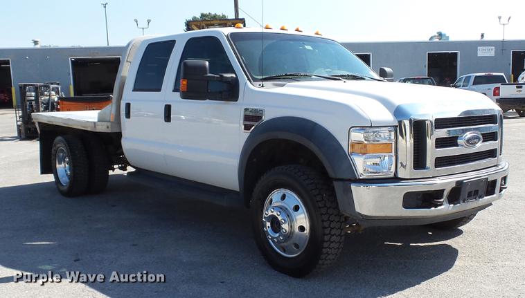 image for item DD7401 2008 Ford F450 Super Duty XL Crew Cab flatbed truck