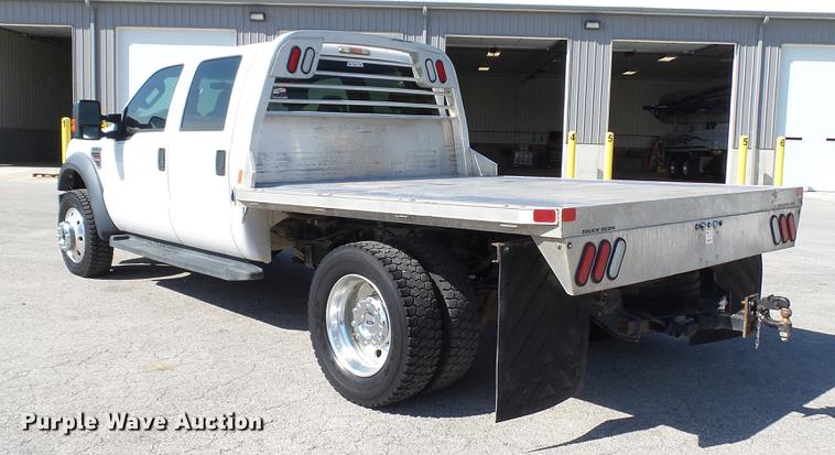 image for item DD7401 2008 Ford F450 Super Duty XL Crew Cab flatbed truck