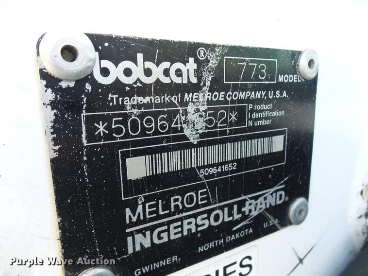 image for item DE5286 1996 Bobcat 773 skid steer