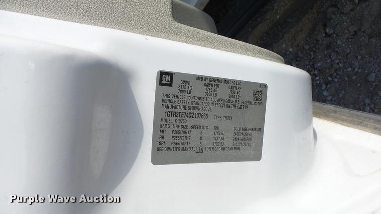 image for item DE7277 2012 GMC Sierra 1500 Ext. Cab pickup truck