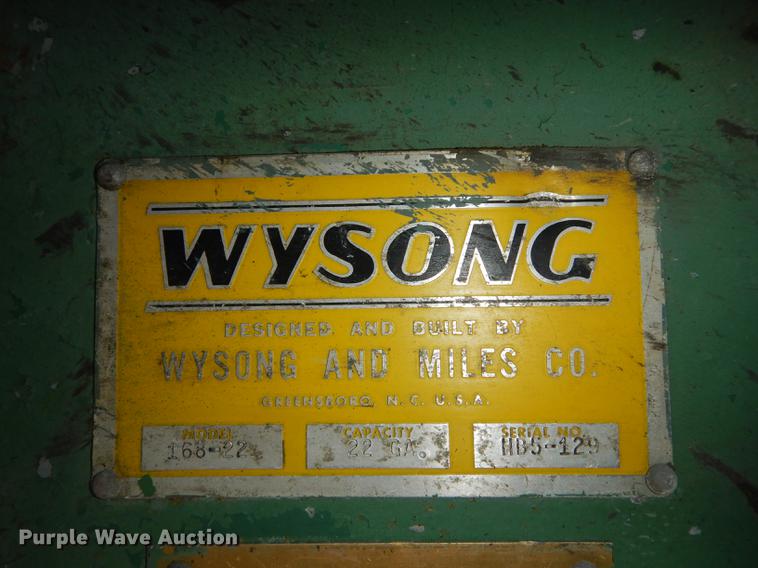 image for item DF1890 Wysong 168-22 metal brake