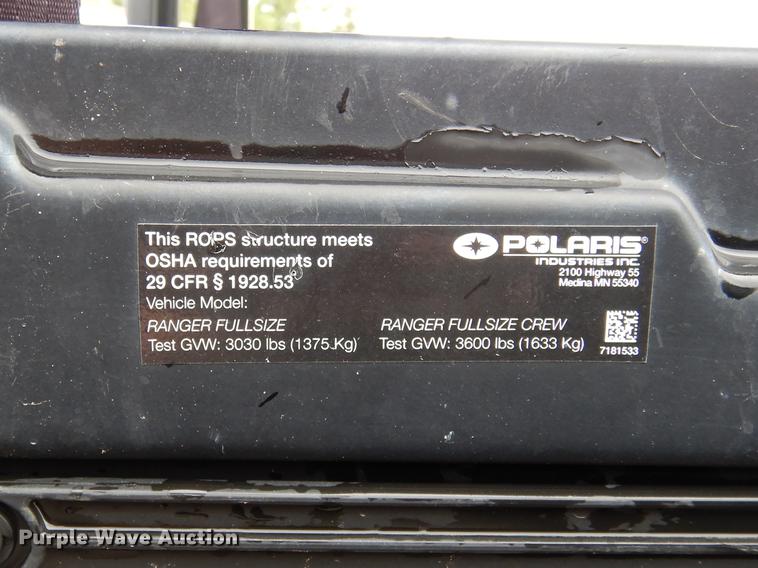 image for item DK9851 2015 Polaris Ranger 570 utility vehicle