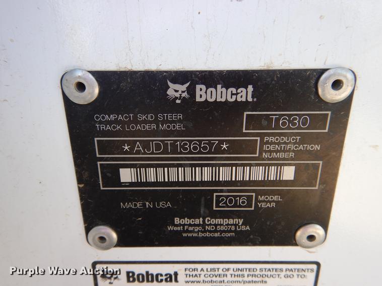 image for item DB9331 2016 Bobcat T630 skid steer