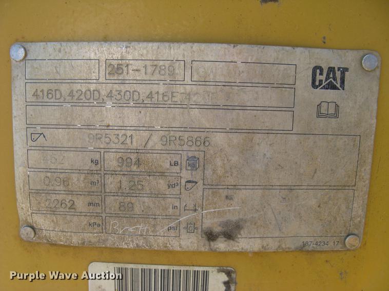 image for item DC1305 2006 Caterpillar 420E backhoe