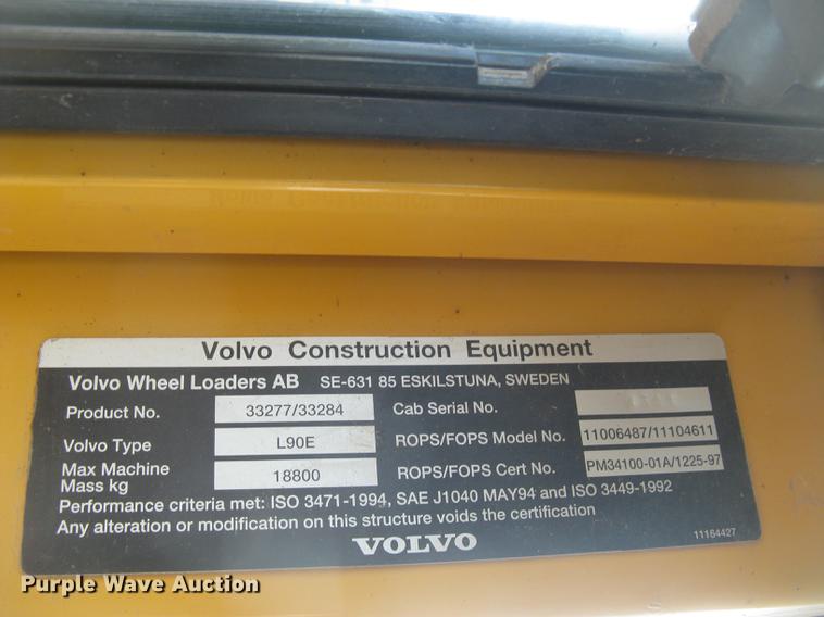 image for item DC1308 2005 Volvo L90E wheel loader