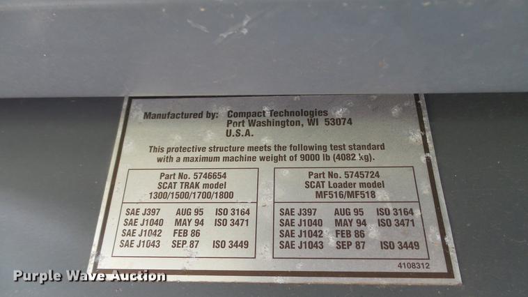 image for item DE4857 1999 Scat Trak 1300D skid steer