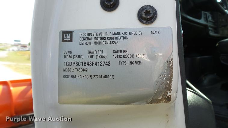 image for item DE4888 2008 GMC C8500 dump truck