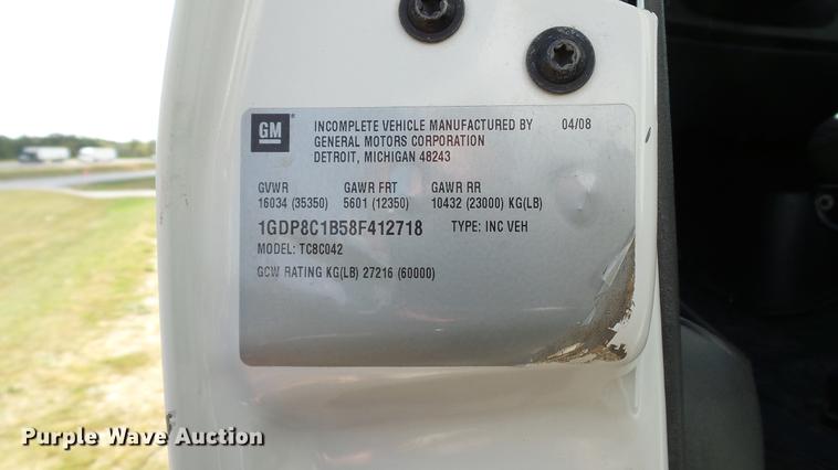 image for item DE4892 2008 GMC C8500 dump truck