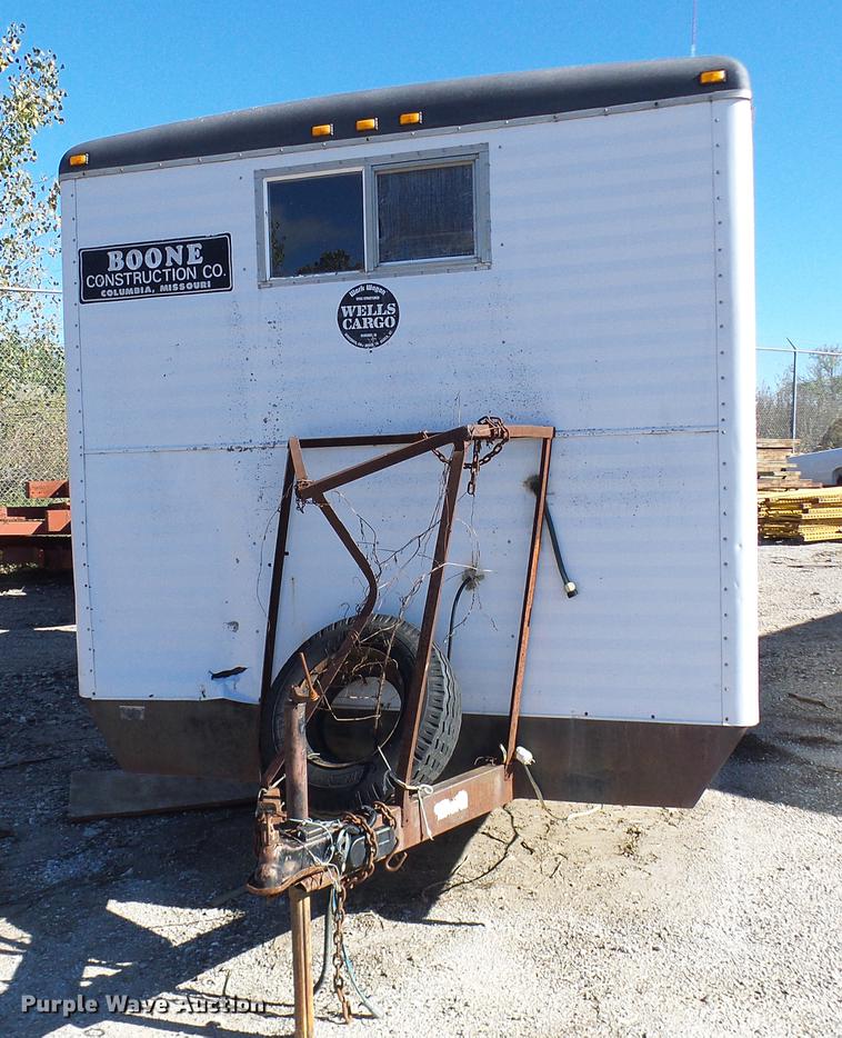 image for item DE5279 1993 Wells Cargo WW1611 enclosed cargo trailer
