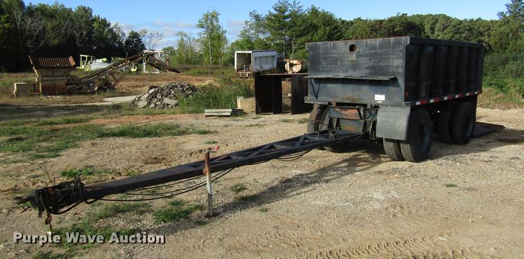 image for item DE5863 1998 shop built end dump pup trailer