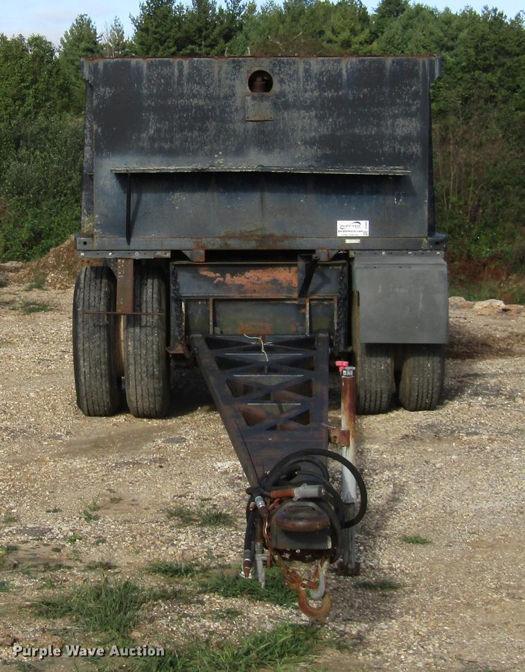 image for item DE5863 1998 shop built end dump pup trailer