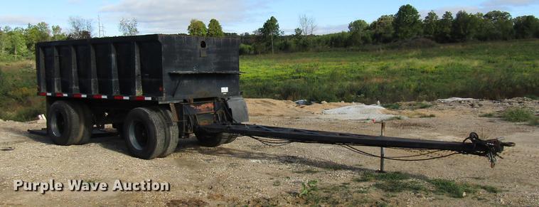 image for item DE5863 1998 shop built end dump pup trailer