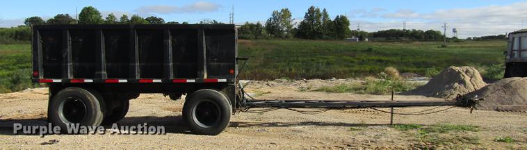 image for item DE5863 1998 shop built end dump pup trailer