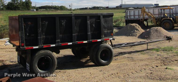 image for item DE5863 1998 shop built end dump pup trailer