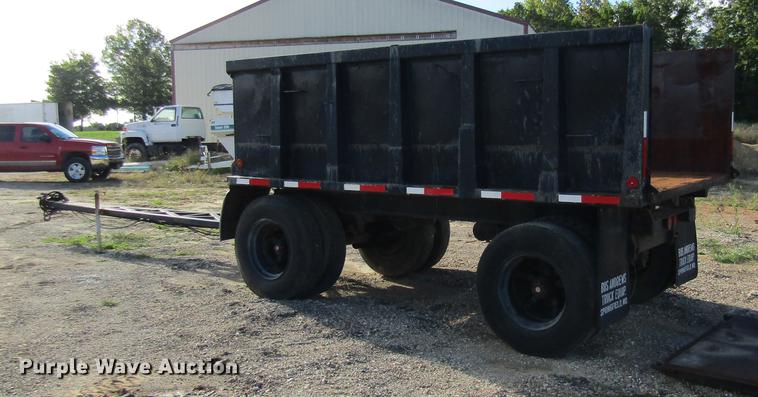image for item DE5863 1998 shop built end dump pup trailer