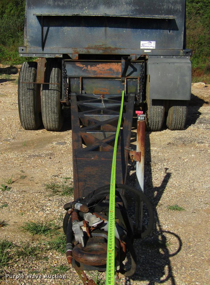 image for item DE5863 1998 shop built end dump pup trailer