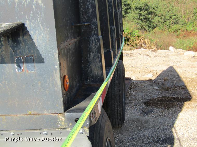 image for item DE5863 1998 shop built end dump pup trailer