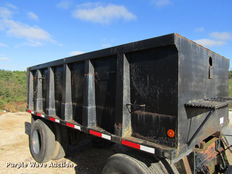 image for item DE5863 1998 shop built end dump pup trailer