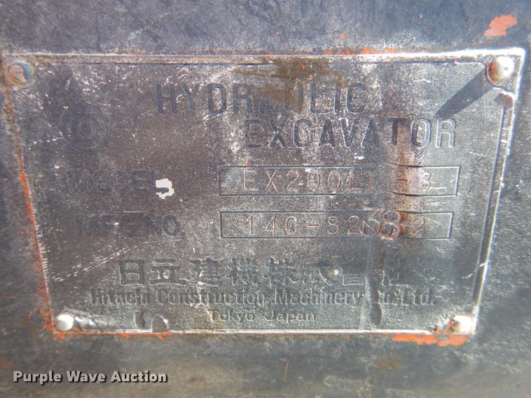 image for item DF1919 1995 Hitachi EX200LC-3 excavator