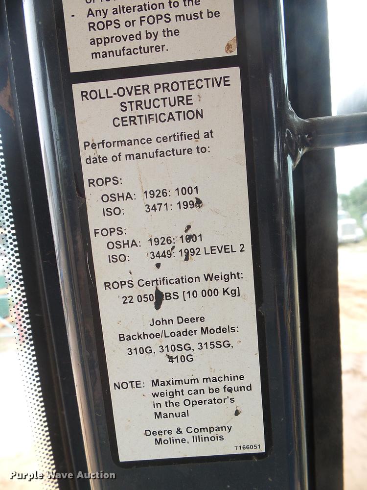 image for item DF2801 2005 John Deere 310 SG backhoe