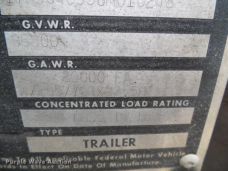 image for item DF2802 1988 Trail King TS80MG-483 low boy equipment trailer