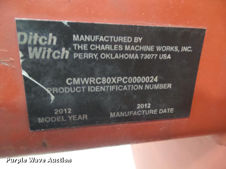 image for item DZ9451 2012 Ditch Witch RT80 Quad cable plow